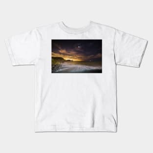 Mumbles Lighthouse and Bracelet Bay Kids T-Shirt